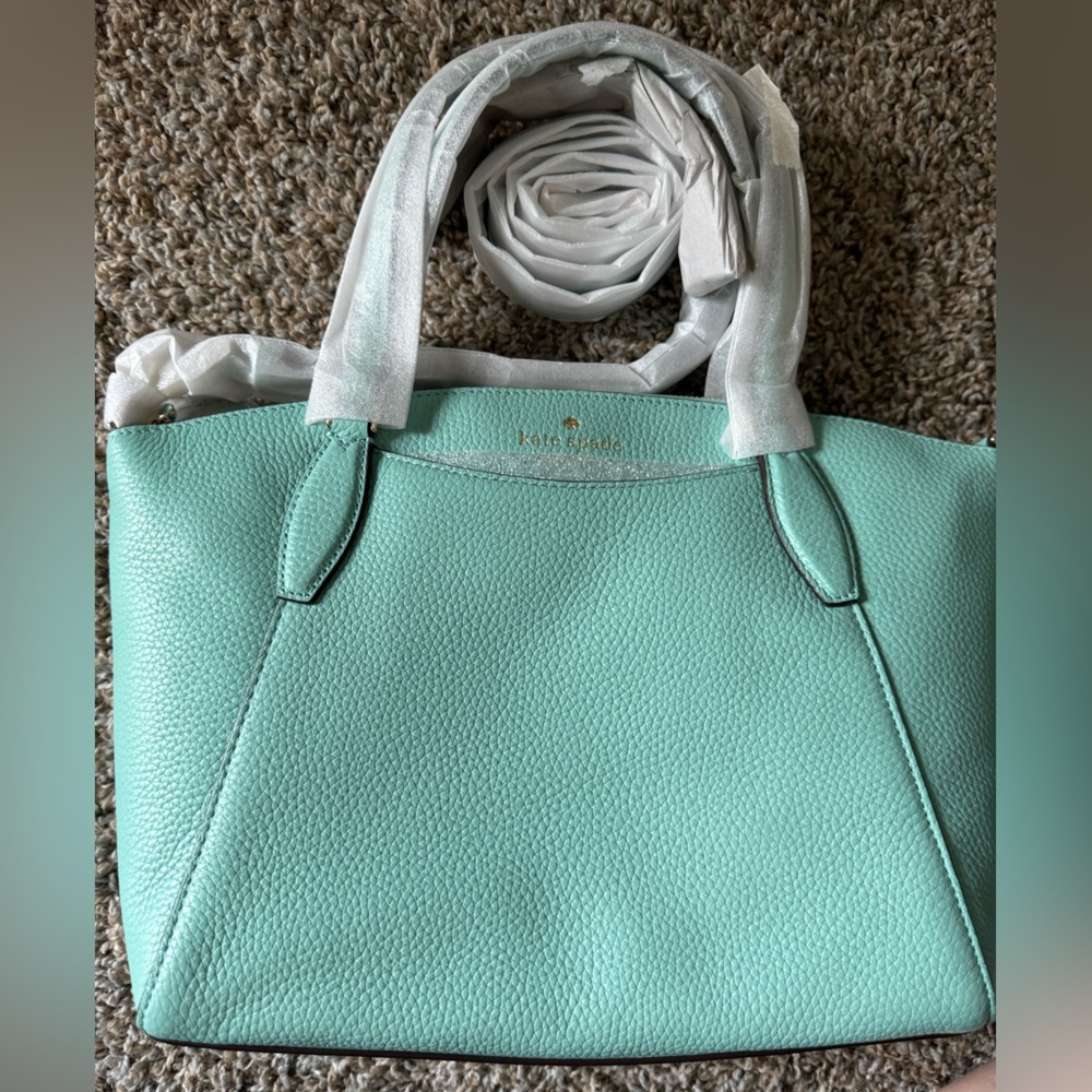 Kate Spade aqua bloom satchel